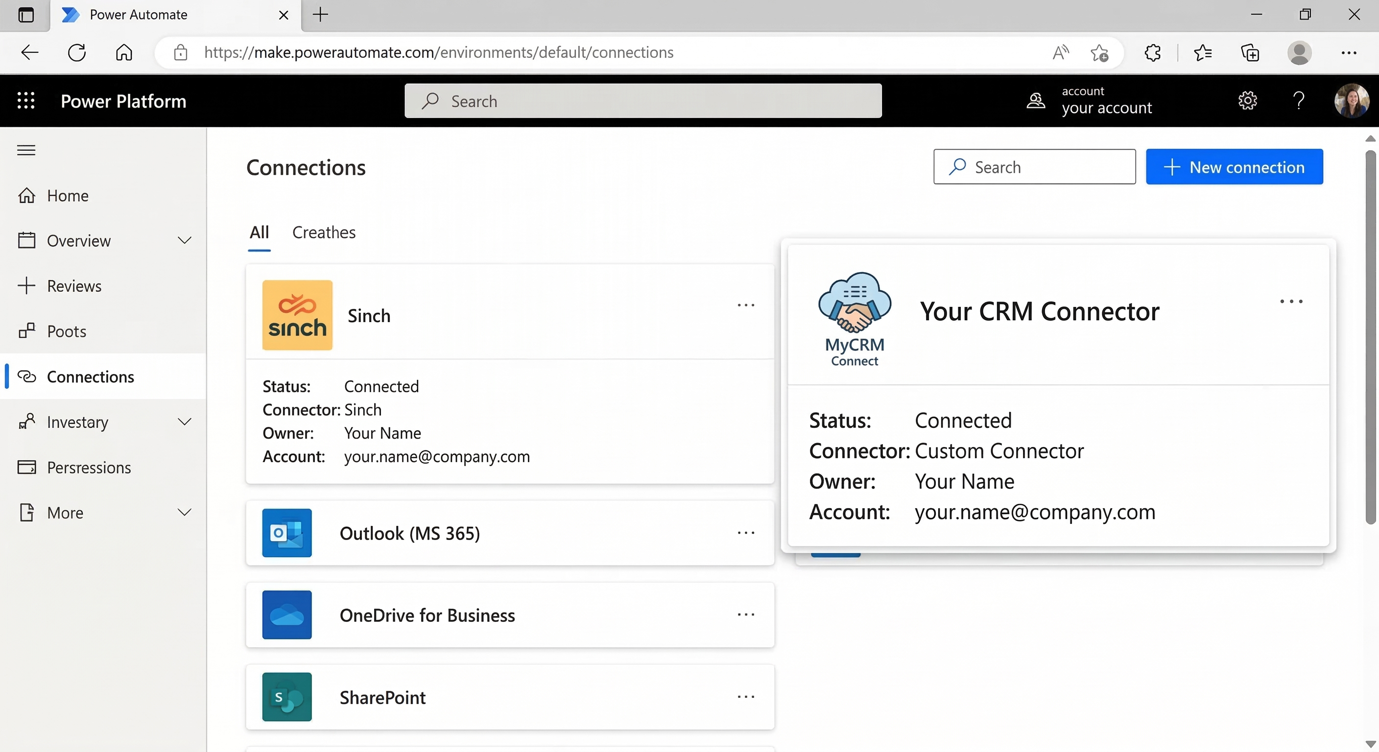 Prerequisites checklist: Sinch number + Power Automate + CRM connection