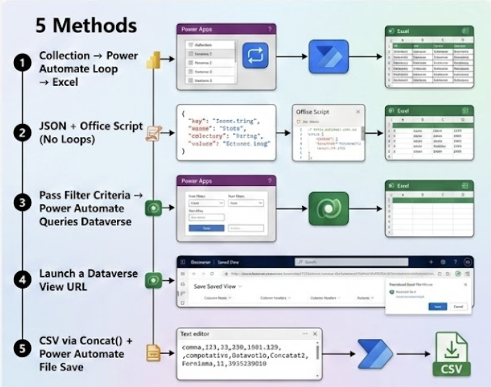Export Power Apps Records to Excel